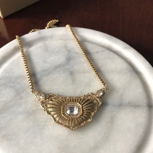 Gold tone “1928” antique necklace